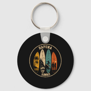 Hapuna Beach Hawaii Surfing Men Women Surfboarder Key Ring