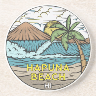Hapuna Beach Hawaii Vintage Coaster