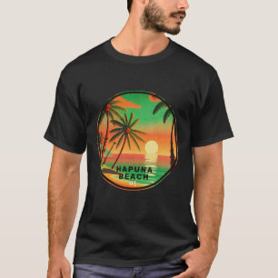 Hapuna Beach Hawaii Vintage Sunset Souvenirs 1950s T-Shirt