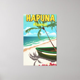 Hapuna Hawaii travel poster Canvas Print