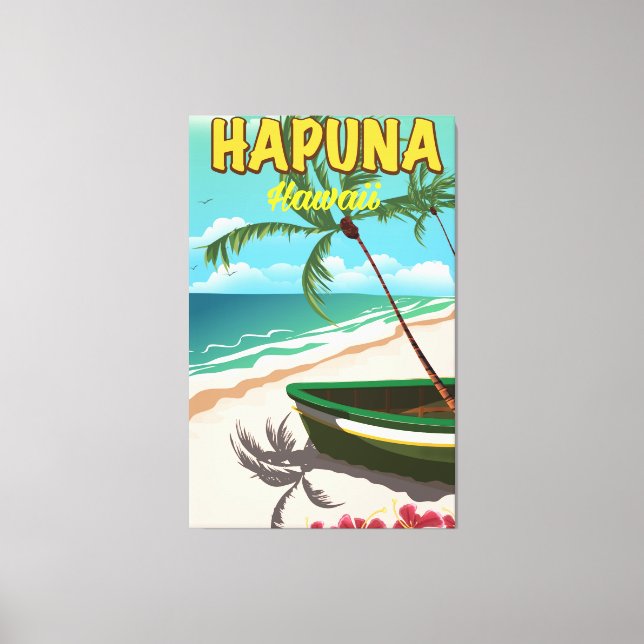 Hapuna Hawaii travel poster Canvas Print (Front)