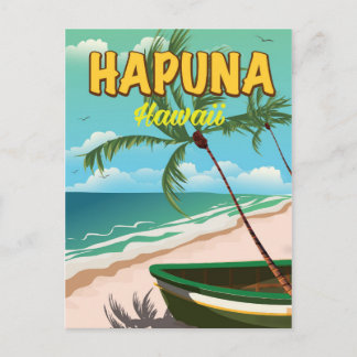 Hapuna Hawaii travel poster Postcard