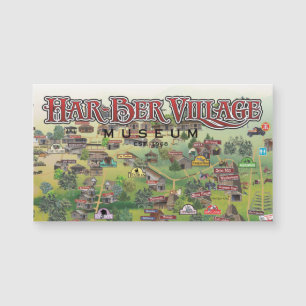Har-Ber Village Museum Map magnet 15c