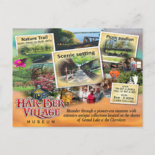 Har-Ber Village Museum montage postcard