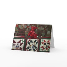 Har-Ber Village  velvet bear 2014c Greeting Card