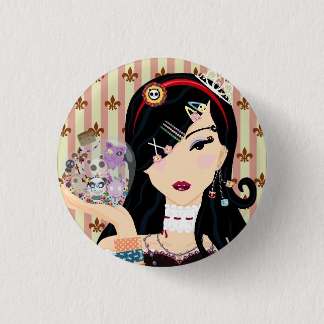 Harajuku Girl Mayumi 3 Cm Round Badge (Front)