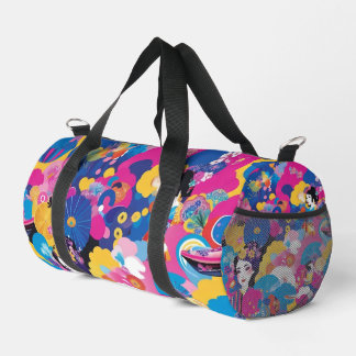 Harajuku pattern duffle bag