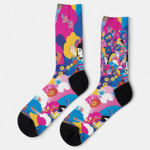 Harajuku pattern socks