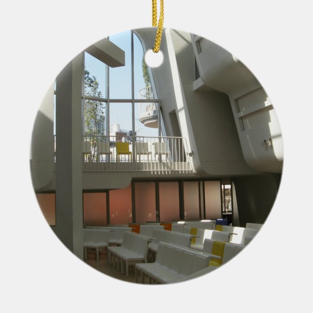 Harajuku Protestant Church, Tokyo, Japan Ceramic Tree Decoration (Front)