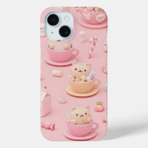 Harajuku Style: Kittens in Cups by Natasha Us iPhone 15 Case