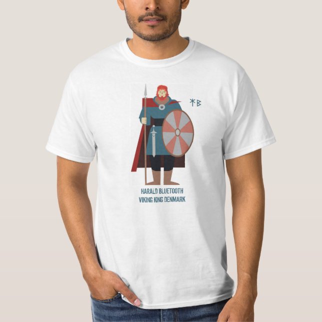 Harald Bluetooth - Viking King of Denmark T-shirt (Front)