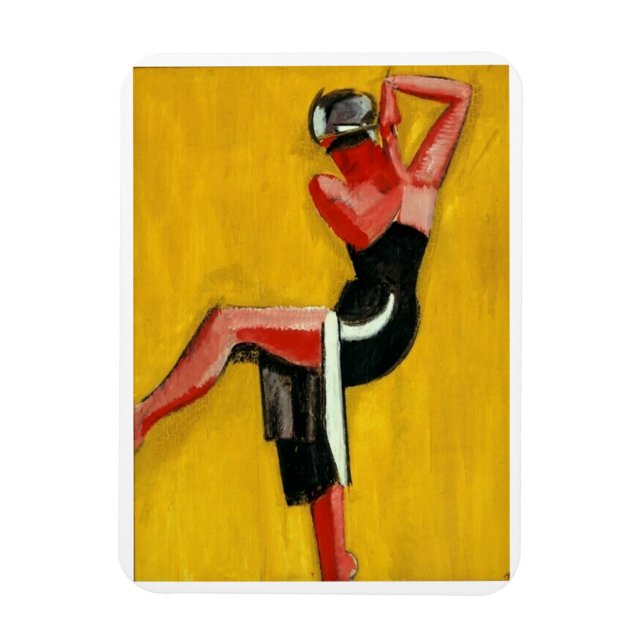 Harald Giersing, Dancer on Yellow Background, 1920 Magnet (Vertical)
