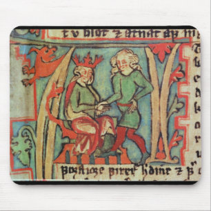 Harald I Fairhair greeting Guthrum 'Flateybok' Mouse Mat
