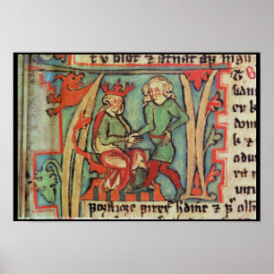 Harald I Fairhair greeting Guthrum 'Flateybok' Poster