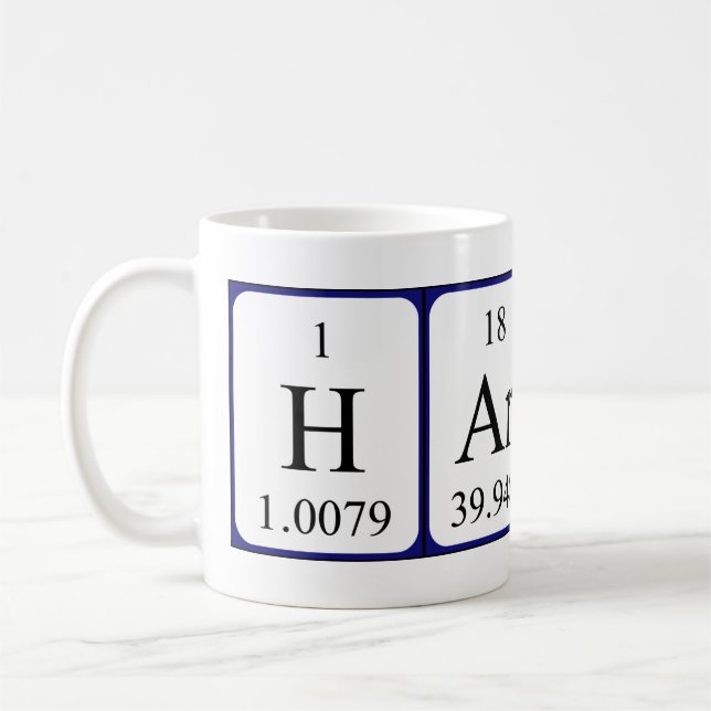 Harald periodic table name mug (Left)