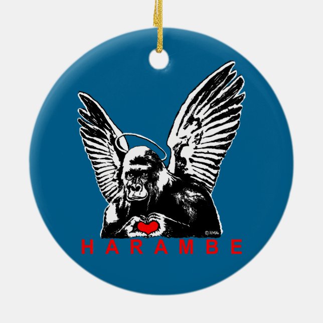 Harambe Ceramic Tree Decoration (Back)