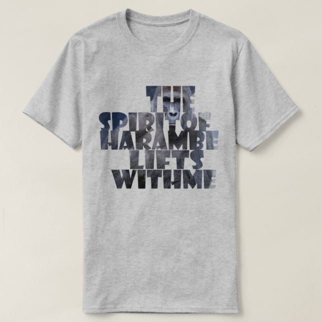 Harambe Lifts with Me T-Shirt (Design Front)