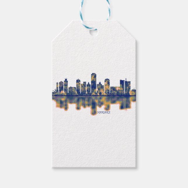 Harare Skyline Gift Tags (Front)