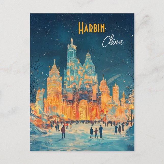 Harbin China Vintage Travel Postcard (Front)