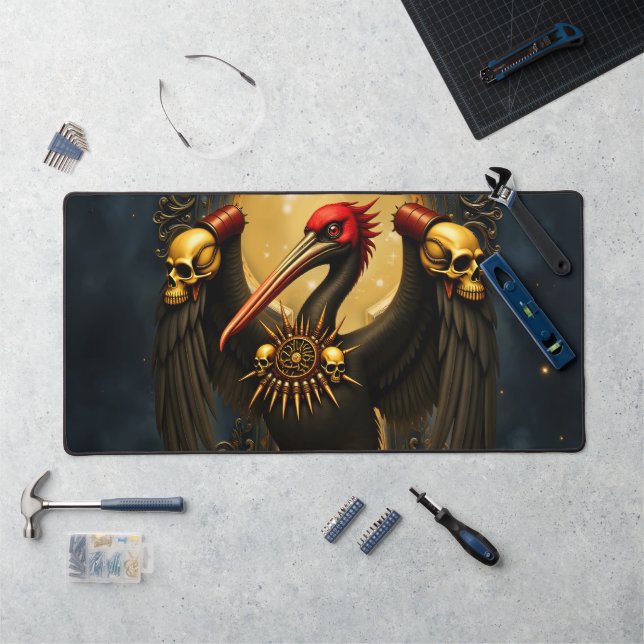 Harbinger of the Golden Gate The Nocturnal Pelican Desk Mat (Workstation)