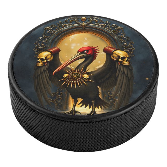 Harbinger of the Golden Gate The Nocturnal Pelican Hockey Puck (3/4)