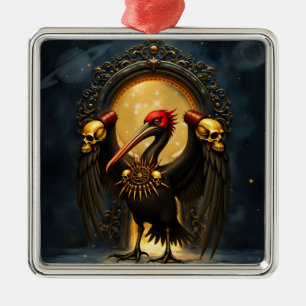 Harbinger of the Golden Gate The Nocturnal Pelican Metal Tree Decoration