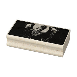 Harbinger of the Golden Gate The Nocturnal Pelican Rubber Stamp