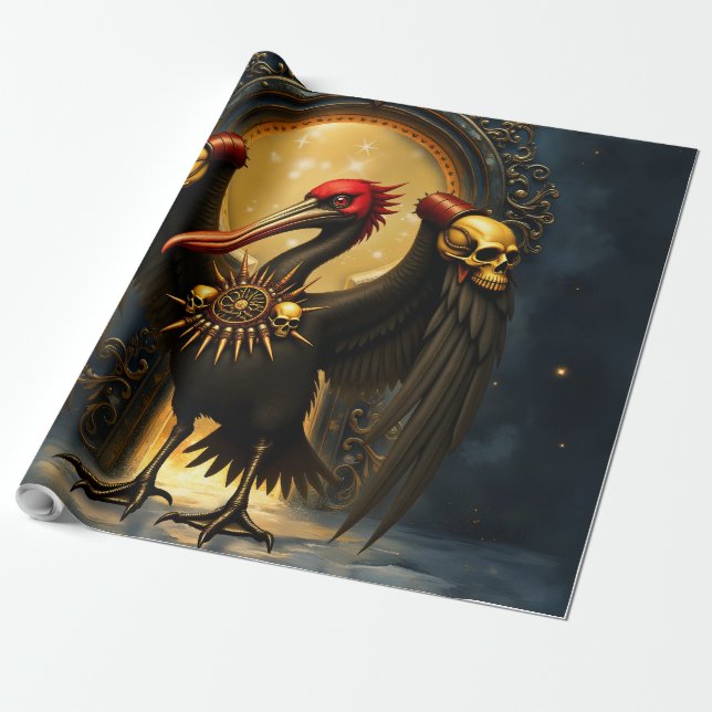Harbinger of the Golden Gate The Nocturnal Pelican Wrapping Paper (Unrolled)