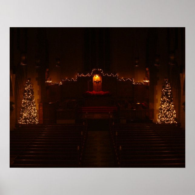 Harbison Chapel at Christmas Grove City College Poster (Front)
