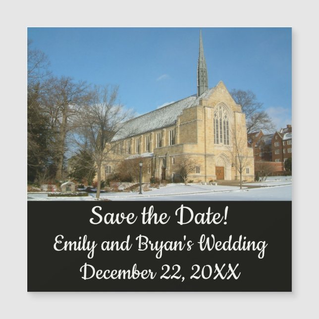 Harbison Chapel in Winter at Grove City College (Front)