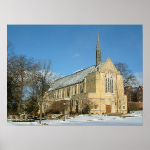 Harbison Chapel in Winter at Grove City College Poster