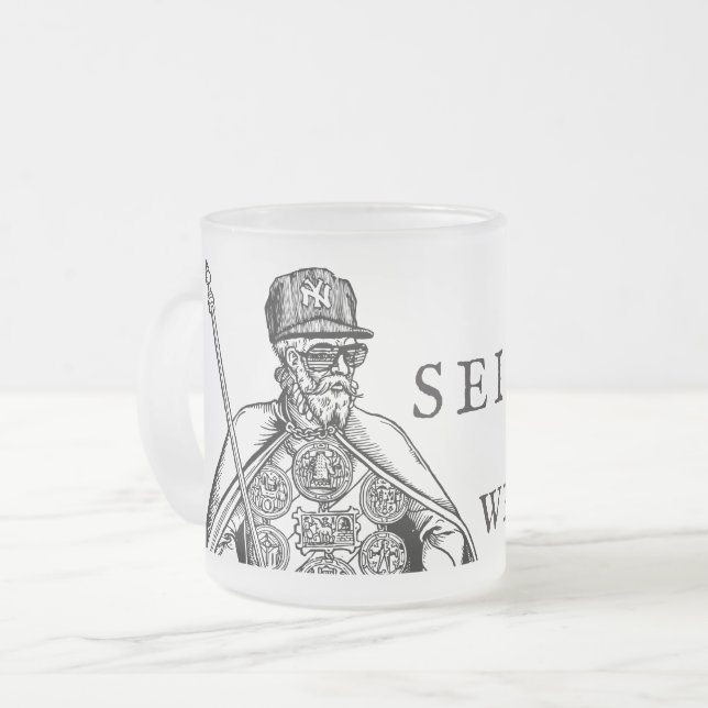 Harblinger Frosted Glass Coffee Mug (Front Left)