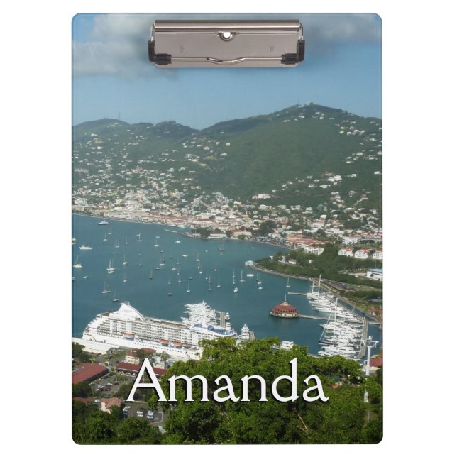 Harbor at St. Thomas US Virgin Islands Clipboard (Front)