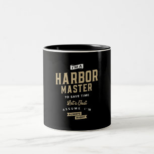 Harbor Master Job Occupation Birthday Worker Two-Tone Coffee Mug