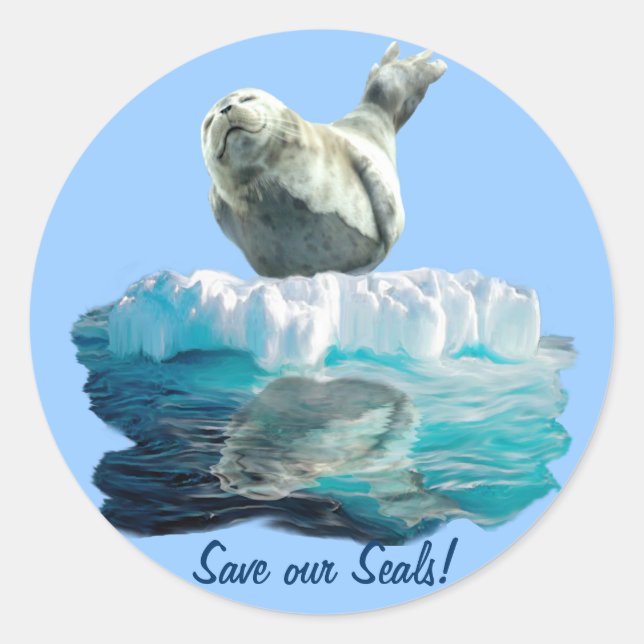 HARBOR-SEAL PUP Wildlife-supporter Sticker (Front)