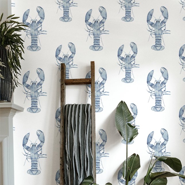 Harborside | Nautical Blue Lobster Wallpaper (Creator Uploaded)