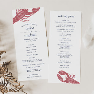 Harborside Wedding Ceremony Program Programme