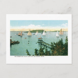 Harbour and Yacht Club Pier, Bar Harbour, Maine Postcard