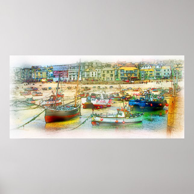 HARBOUR AS A PAINTING POSTER (Front)