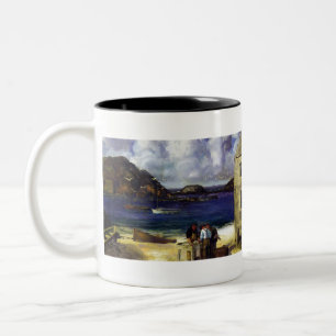 Harbour at Monhegan - George Bellows - 1913 Two-Tone Coffee Mug