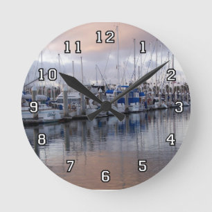 Harbour at San Pedro Wall Clock