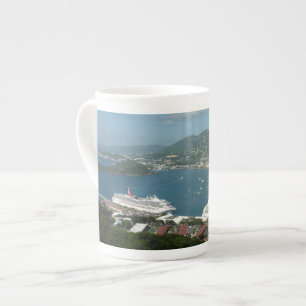 Harbour at St. Thomas US Virgin Islands Bone China Mug