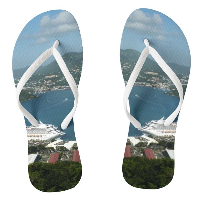 Harbour at St. Thomas US Virgin Islands Flip Flops (Footbed)