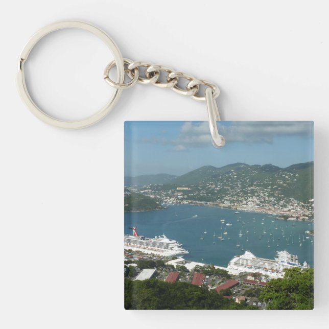 Harbour at St. Thomas US Virgin Islands Key Ring (Front)