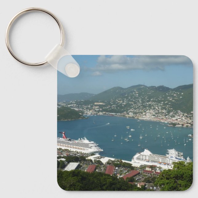 Harbour at St. Thomas US Virgin Islands Key Ring (Front)