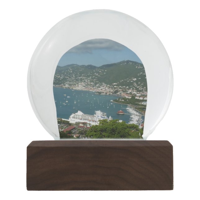 Harbour at St. Thomas US Virgin Islands Snow Globe (Front)