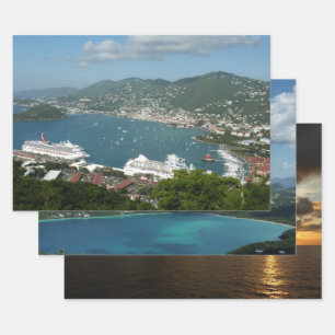 Harbour at St. Thomas US Virgin Islands Wrapping Paper Sheet