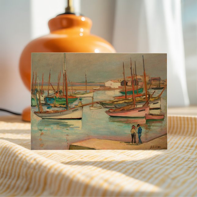 Harbour at the Island of Yeu | Henri Lebasque Card (Creator Uploaded)