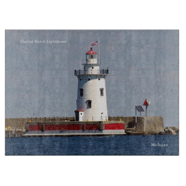 Harbour Beach Lighthouse cutting board (Front)