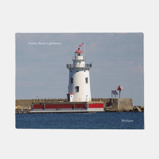 Harbour Beach Lighthouse door mat (Front)